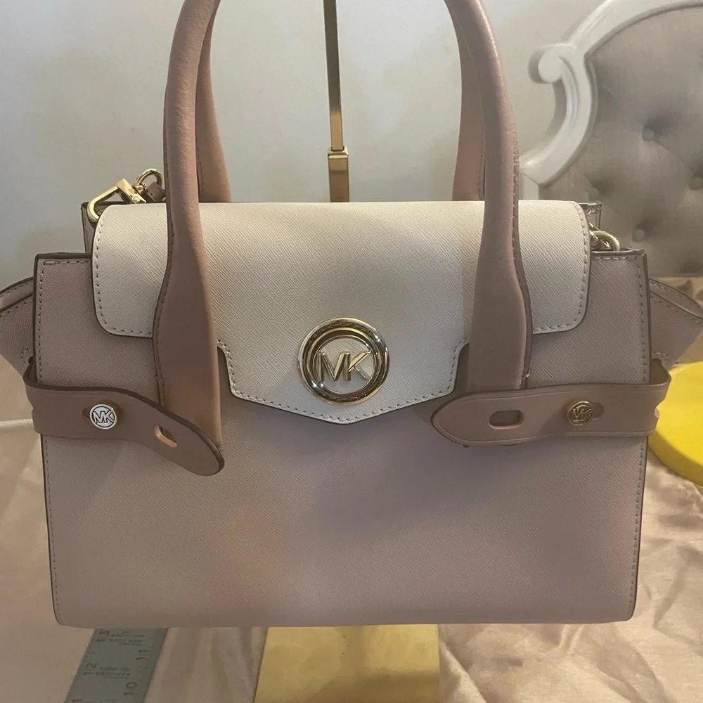 Michael Kors Pink and White Satchel Elegance NWOT